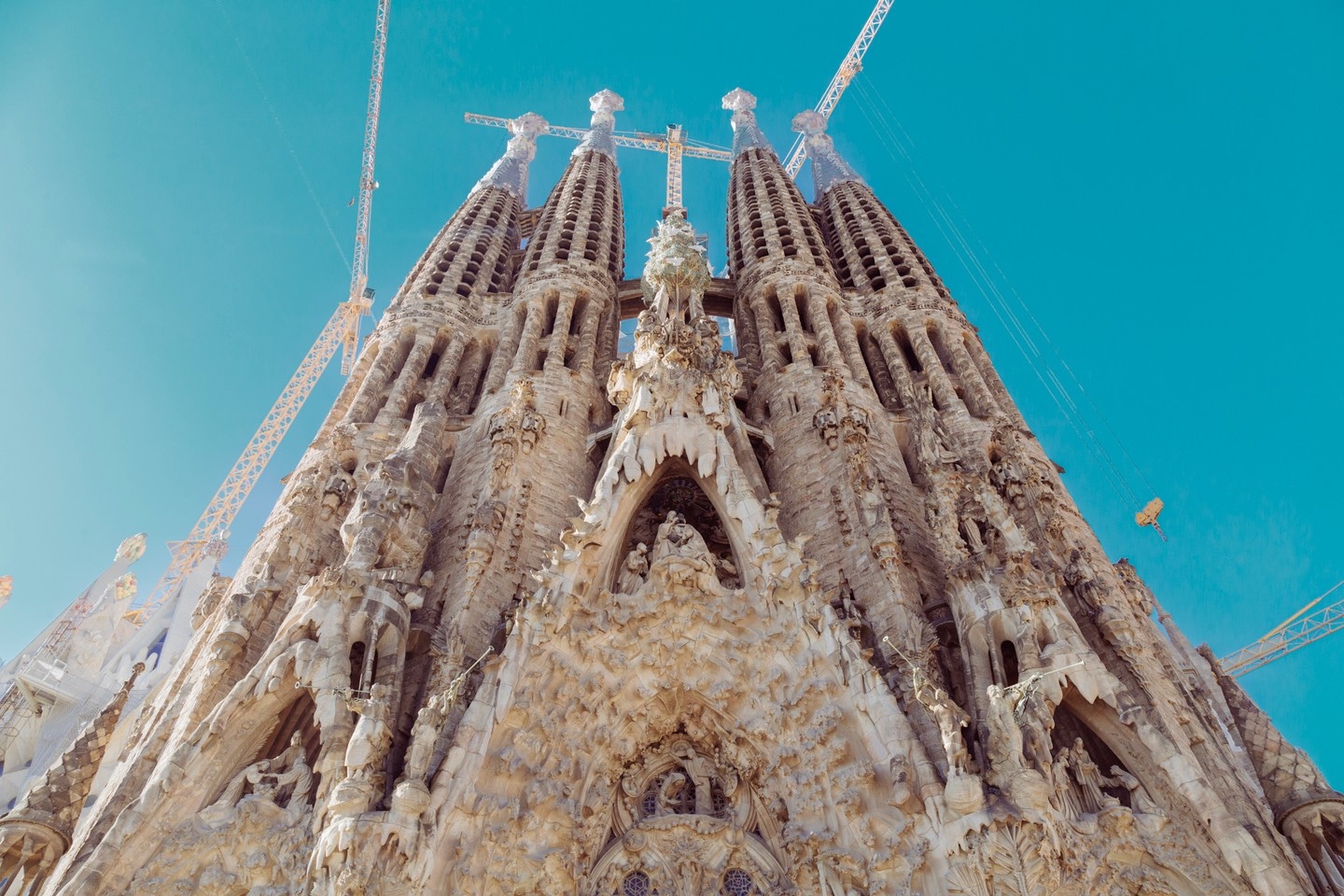 The Nativity Facade entrance on La Sagrada Familia