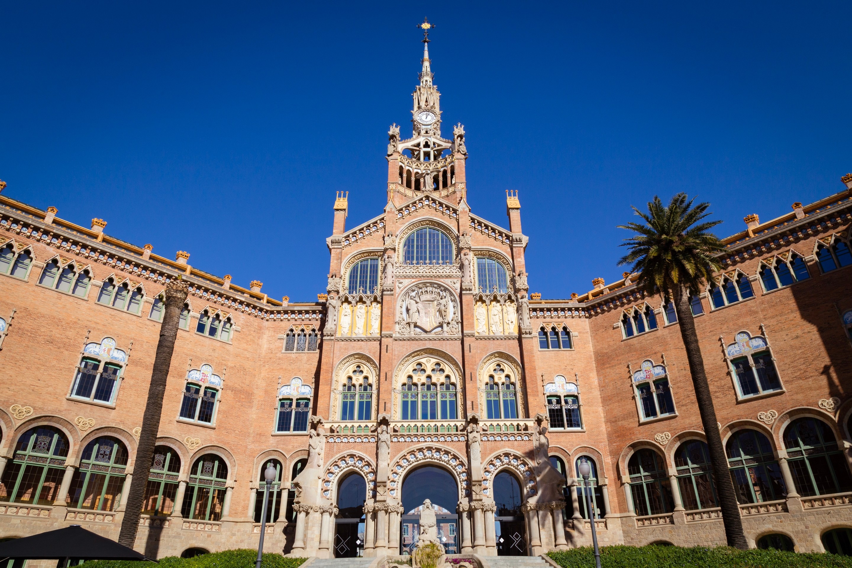 The entrance to The Hospital de la Santa Creu i Sant Pau, Barcelona.