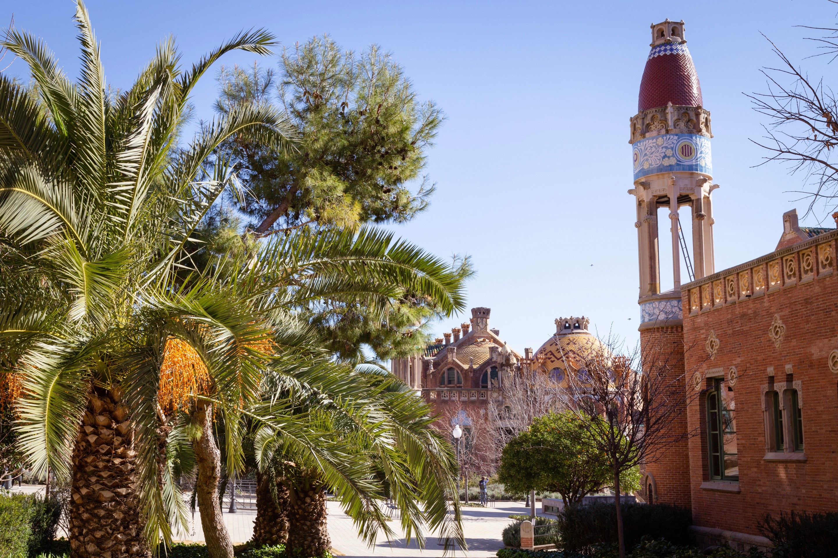 Courtyard at The Hospital de la Santa Creu i Sant Pau, Barcelona.