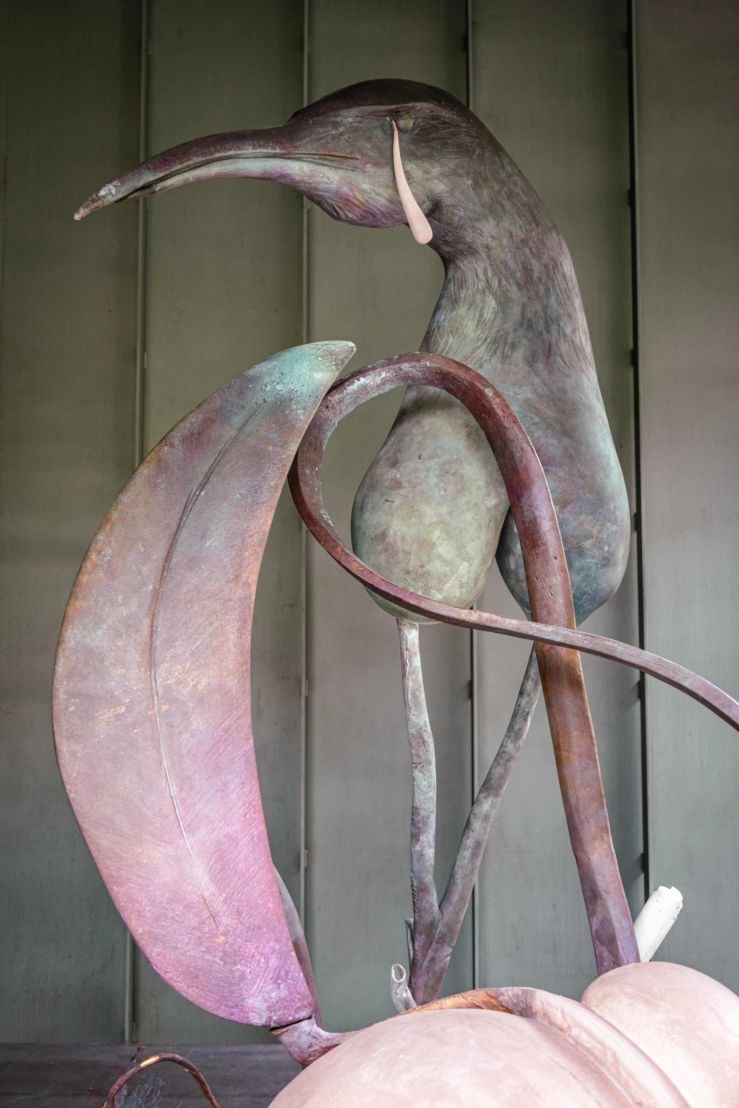 Female bird figure surrounded by rubbish: “3,2,1” by Camille Henrot — Middelheim Museum, Antwerp, Belgium