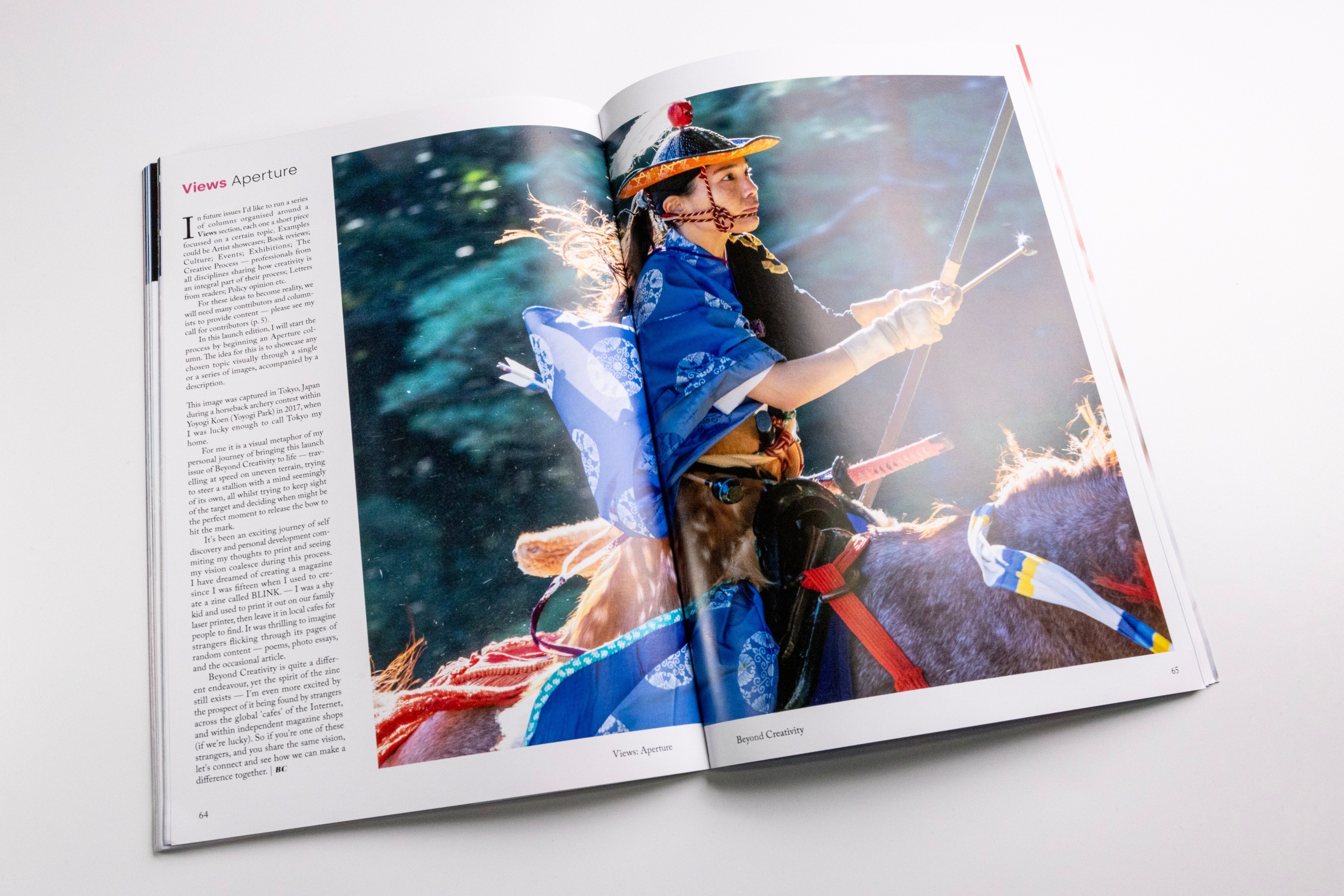 Beyond Creativity Magazine Vol.01 No.01 — Landscape spread views aperture