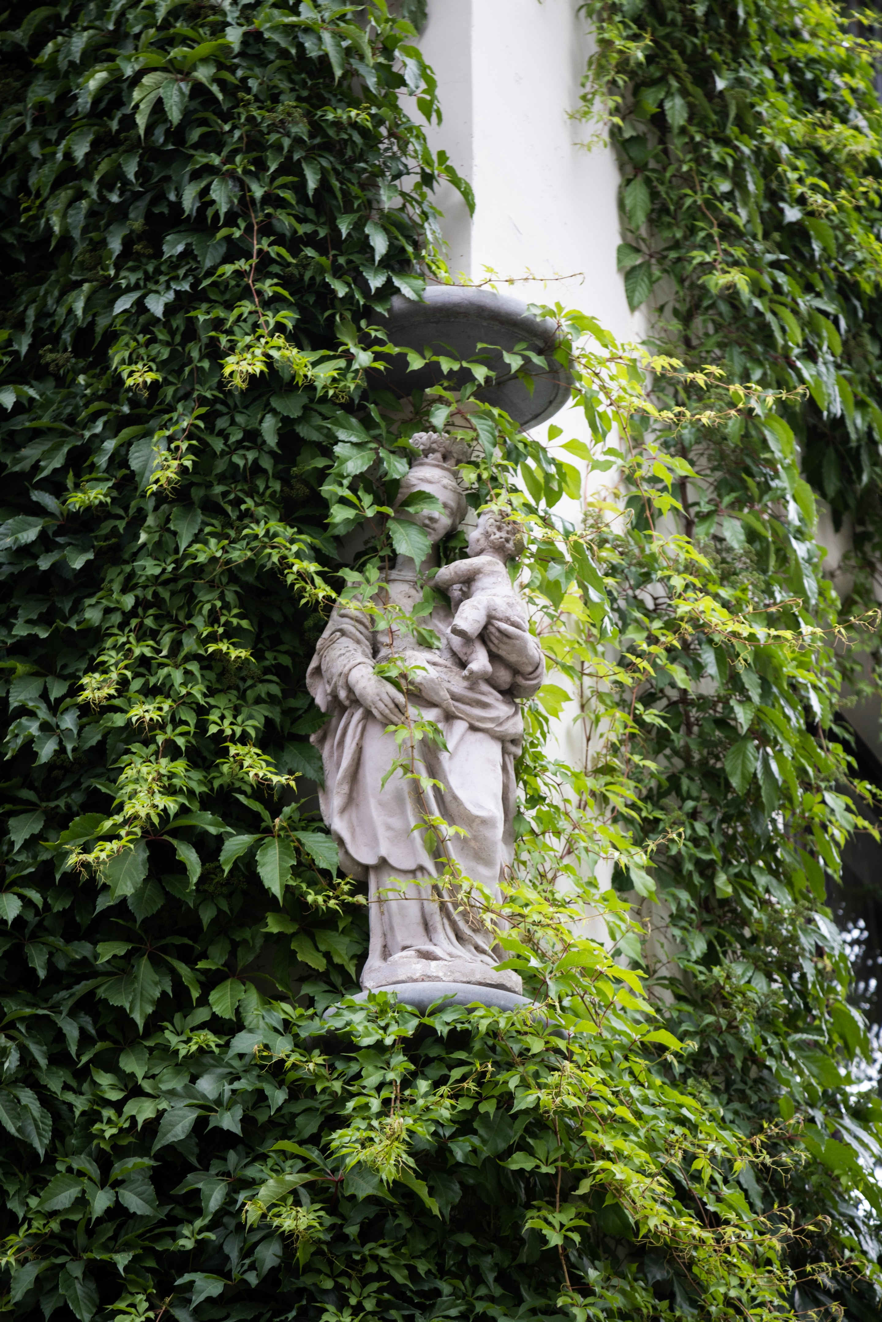 One of the many 'Corner Marys' — statues that decorate the corners of many of the building in and around the centre of Antwerp City, Belgium