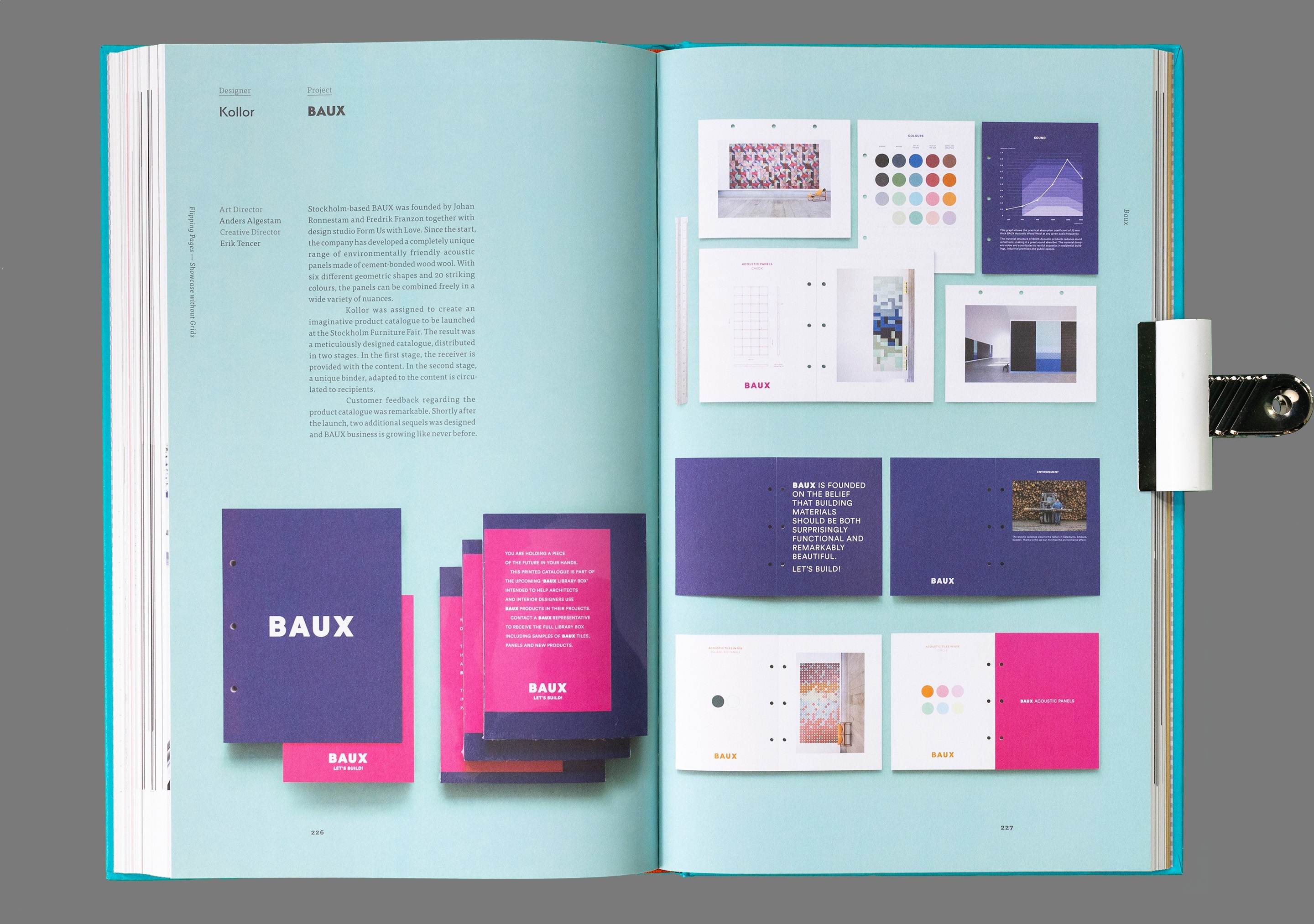 Photo of pages 226-227 from the book "Flipping Pages — Details in Editorial and Page Layout Design by Huang Weiming"